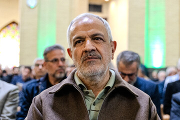 احمد مسجد جامعی در مراسم ترحیم شهید «کمال خرازی»