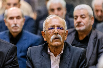 محمد صیاد در مراسم ترحیم شهید «کمال خرازی»