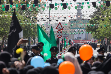 گلباران حرم مطهر رضوی در سالروز ولادت حضرت معصومه (س)