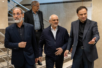 محسن حاجی‌میرزایی، رئیس دفتر رئیس‌جمهور در مراسم بزرگداشت همسر آیت‌الله رسولی‌محلاتی