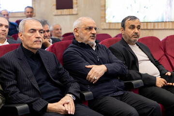 محسن حاجی‌میرزایی، رئیس دفتر رئیس‌جمهور در مراسم بزرگداشت همسر آیت‌الله رسولی‌محلاتی