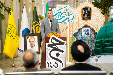 رامین کاشف آذر، مدیر عامل شرکت شهر فرودگاهی امام خمینی(ره) در مراسم اعزام اولین گروه زائران ایرانی به حج تمتع ۱۴۰۵