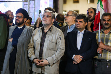 سید حسن حسینی، فرماندار مشهد و محمدرضا قلندر شریف، شهردار مشهد در  دومین سالگرد شهید سید ابراهیم رئیسی - مشهد