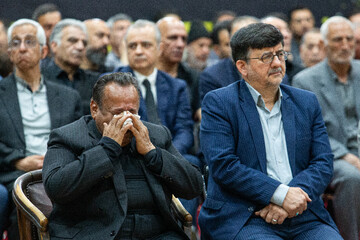 سید عبدالحمید احمدی، قائم مقام رییس جهاددانشگاهی در مراسم تشییع پیکر عنایت‌الله آتشی