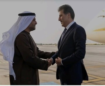 بارزانی به امارات رفت
