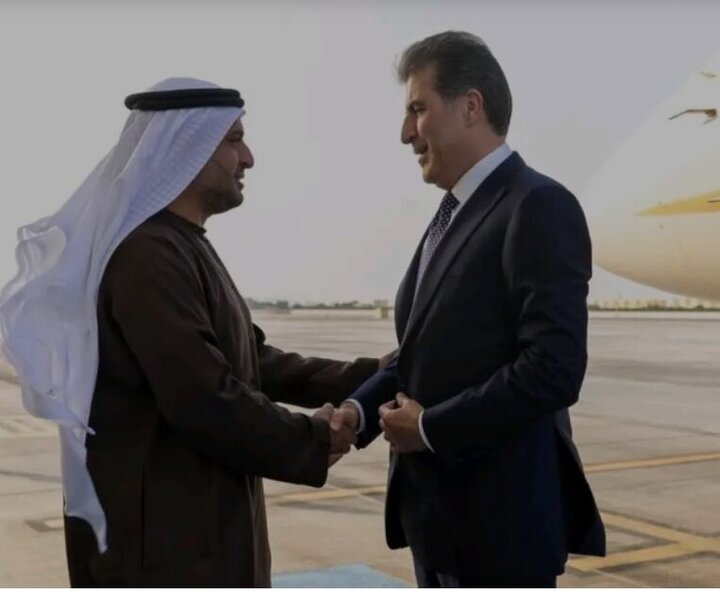 بارزانی به امارات رفت