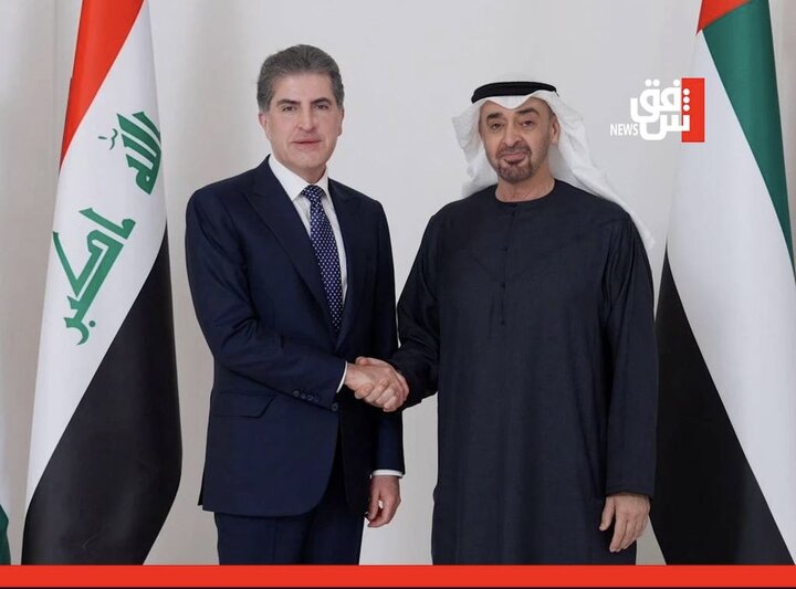 دیدار نیچروان بارزانی و رئیس امارات