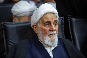 حجت الاسلام علی اکبر ناطق نوری در مراسم چهلم شهادت دکتر علی لاریجانی - حرم حضرت فاطمه معصومه(س)