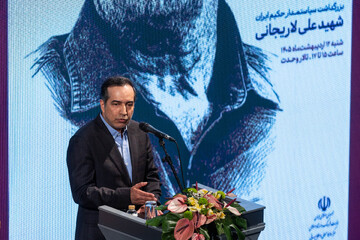 سخنرانی حسین انتظامی در آیین بزرگداشت و چهلم شهید علی لاریجانی