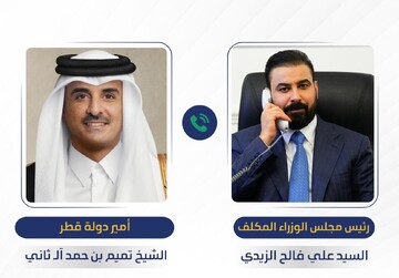 تاکید الزیدی بر اهتمام خود به توسعه روابط عراق با قطر
