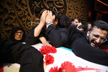 وداع با شهدای خنثی سازی مهمات جنگ رمضان- زنجان