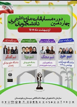 معرفی برگزیدگان چهارمین دوره مناظرات دانشجویی سیستان‌وبلوچستان