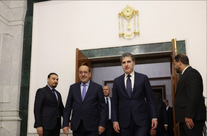 نیچروان بارزانی در دیدار با رهبری چارچوب هماهنگی عراق آخرین اتفاقات جنگ را بررسی کردند