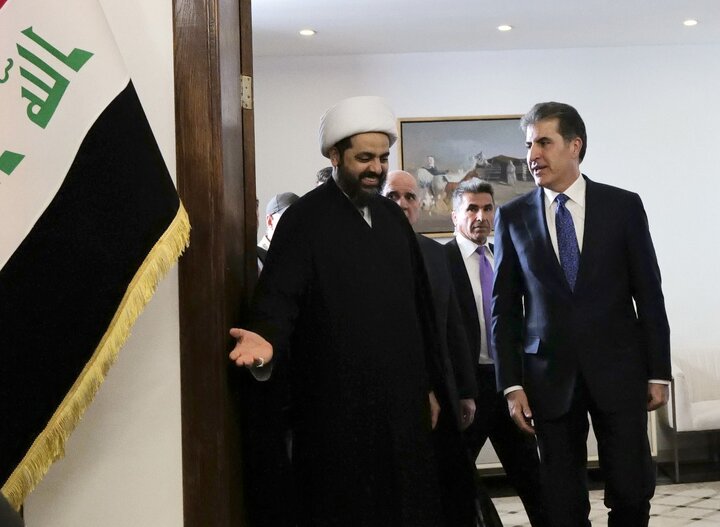 رایزنی بارزانی با دبیرکل عصائب اهل حق