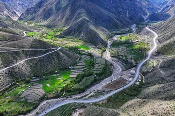 شالیزارهای پلکانی منطقه کوهستانی سرتنگه سوادکوه