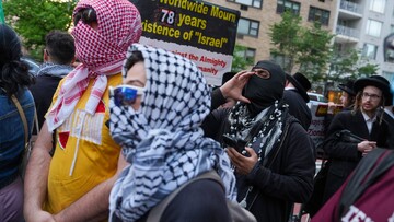 برگزاری تجمع حمایت از فلسطین و انتفاضه در منهتن نیویورک