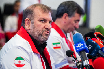 سخنرانی میثم افشار، دبیر کل هلال احمر در نشست خبری رئيس جمعیت هلال احمر