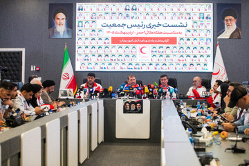 نشست خبری رئيس جمعیت هلال احمر