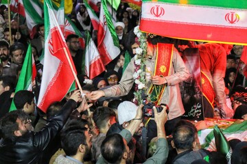 مراسم وداع با شهید مصطفی عظیمی - همدان 