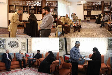 دیدار امیر دریادار سیاری با خانواده معظم شهیدان نصیرزاده و دره باغی