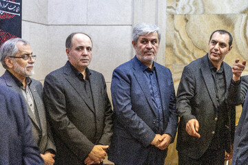 غلامرضا نوری قزلجه و  غلامرضا تاجگردون در مراسم گرامیداشت شهید علی لاریجانی و فرزندش