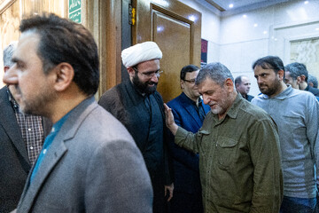  صفار هرندی در مراسم گرامیداشت شهید علی لاریجانی و فرزندش