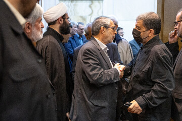 عزت الله ضرغامی در مراسم گرامیداشت شهید علی لاریجانی و فرزندش