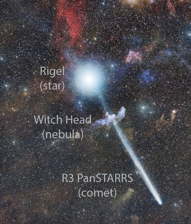 عکس روز ناسا از دنبالهدار «PanSTARRS» در میان ستارهها