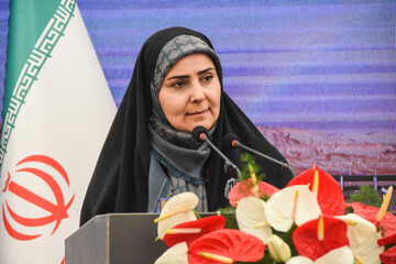 سخنرانی فرزانه صادق وزیر راه و شهرسازی در آیین افتتاح 36 کیلومتر از آزادراه حرم تا حرم در سمنان