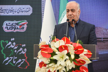 سخنرانی هوشنگ بازوند، معاون وزیر راه و شهرسازی و مدیر عامل شرکت ساخت و توسعه زیر بناهای حمل و نقل کشور در آیین افتتاح 36 کیلومتر از آزادراه حرم تا حرم در سمنان