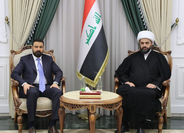 دیدار و گفت‌وگوی دبیرکل عصائب اهل الحق و نخست‌وزیر مأمور به تشکیل دولت عراق