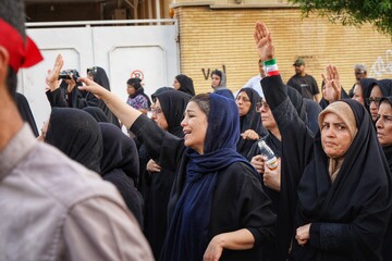تشییع پیکر شهیده آسیه شهرآزاد - بوشهر
