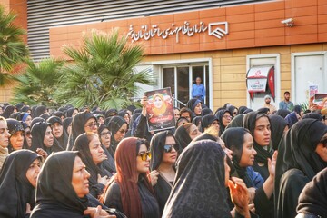 تشییع پیکر شهیده آسیه شهرآزاد - بوشهر