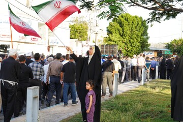 تشییع پیکر شهیده آسیه شهرآزاد - بوشهر