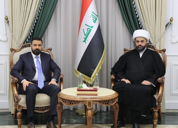 دیدار و گفت‌وگوی دبیرکل عصائب اهل الحق و نخست‌وزیر مأمور به تشکیل دولت عراق