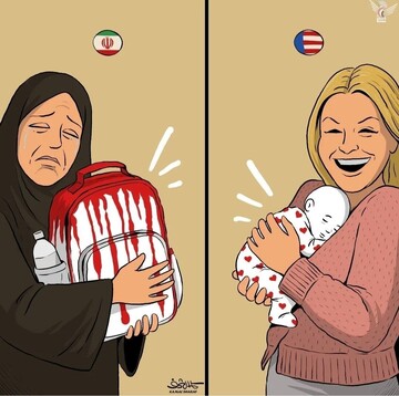 کاریکاتور جنجالی کمال شرف در واکنش به تولد فرزند سخنگوی کاخ سفید