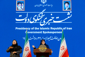 نشست خبری فاطمه مهاجرانی، سخنگوی دولت در سازمان محیط زیست