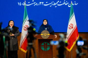 نشست خبری فاطمه مهاجرانی، سخنگوی دولت در سازمان محیط زیست