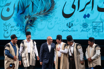 سید حمید پورمحمدی، رئیس سازمان برنامه و بودجه در مراسم پاسداشت حکیم فردوسی با عنوان «شاهنامه و هویت ایرانی»