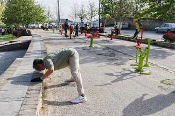 ورزش به صورت فردی در بلوار ارم 