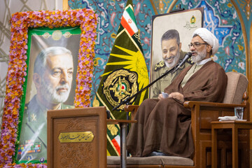 سخنرانی حجت الاسلام و المسلمین خسروپناه، دبیر شورای عالی انقلاب فرهنگی در مراسم چهلمین روز شهادت امیر سپهبد موسوی - حرم حضرت فاطمه معصومه(س)
