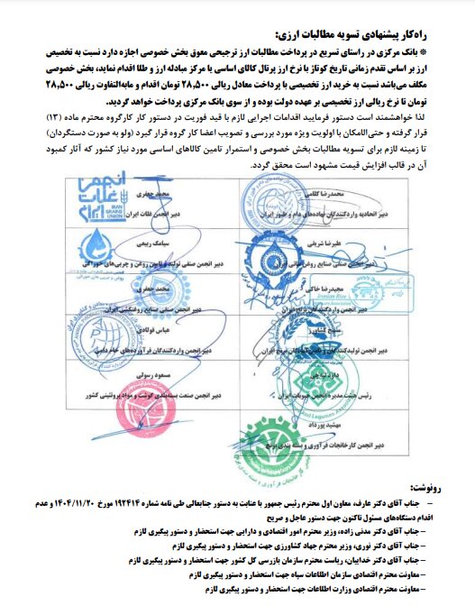 درخواست تشکلهای تامین کالاهای اساسی برای تعیین تکلیف ۴ میلیارد یورو ارز معوق