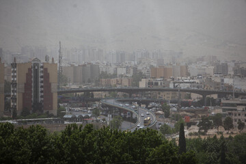 آلودگی و وضعیت خطرناک هوا - پل معالی آباد شیراز