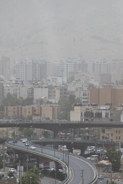 آلودگی و وضعیت خطرناک هوا - پل معالی آباد شیراز