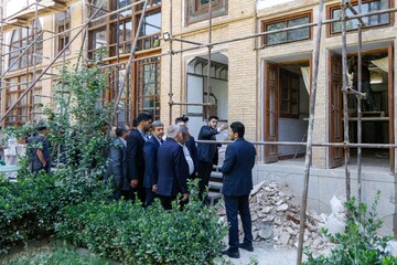 بازدید سید رضا صالحی امیری، وزیر میراث فرهنگی، گردشگری و صنایع دستی از تالار رکیب خانه 