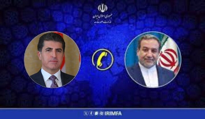 تماس تلفنی وزیر امور خارجه با رئیس اقلیم کردستان عراق