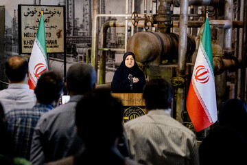 نشست خبری فاطمه مهاجرانی، سخنگوی دولت در باغ‌ موزه دفاع مقدس