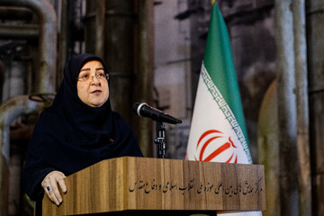 نشست خبری فاطمه مهاجرانی، سخنگوی دولت در باغ‌ موزه دفاع مقدس