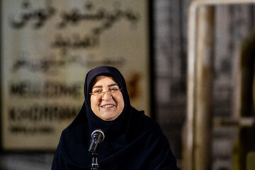 نشست خبری فاطمه مهاجرانی، سخنگوی دولت در باغ‌ موزه دفاع مقدس