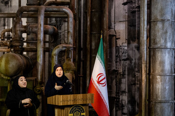 نشست خبری فاطمه مهاجرانی، سخنگوی دولت در باغ‌ موزه دفاع مقدس